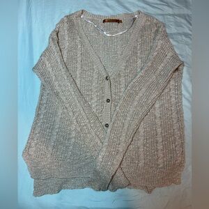 Belldini Women's Tan Cardigan Sweater